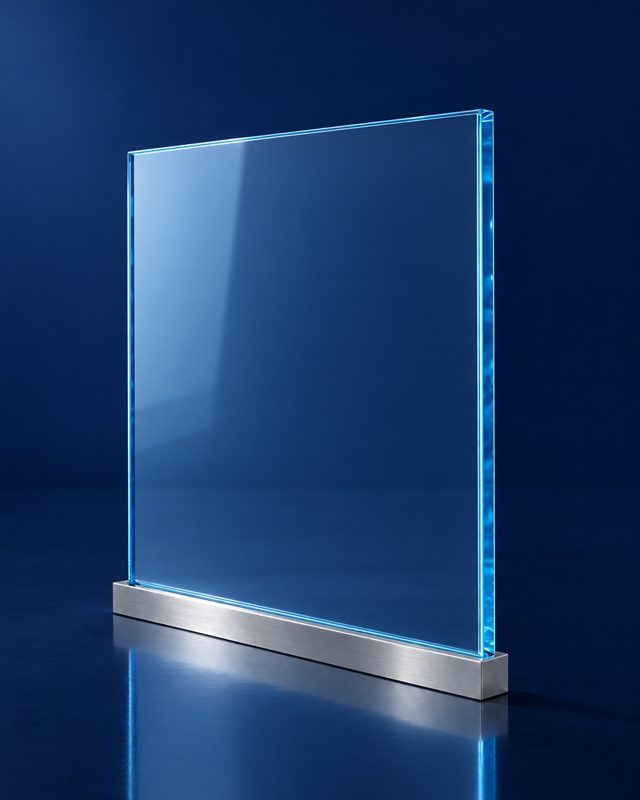 Muestra de vidrio Azul